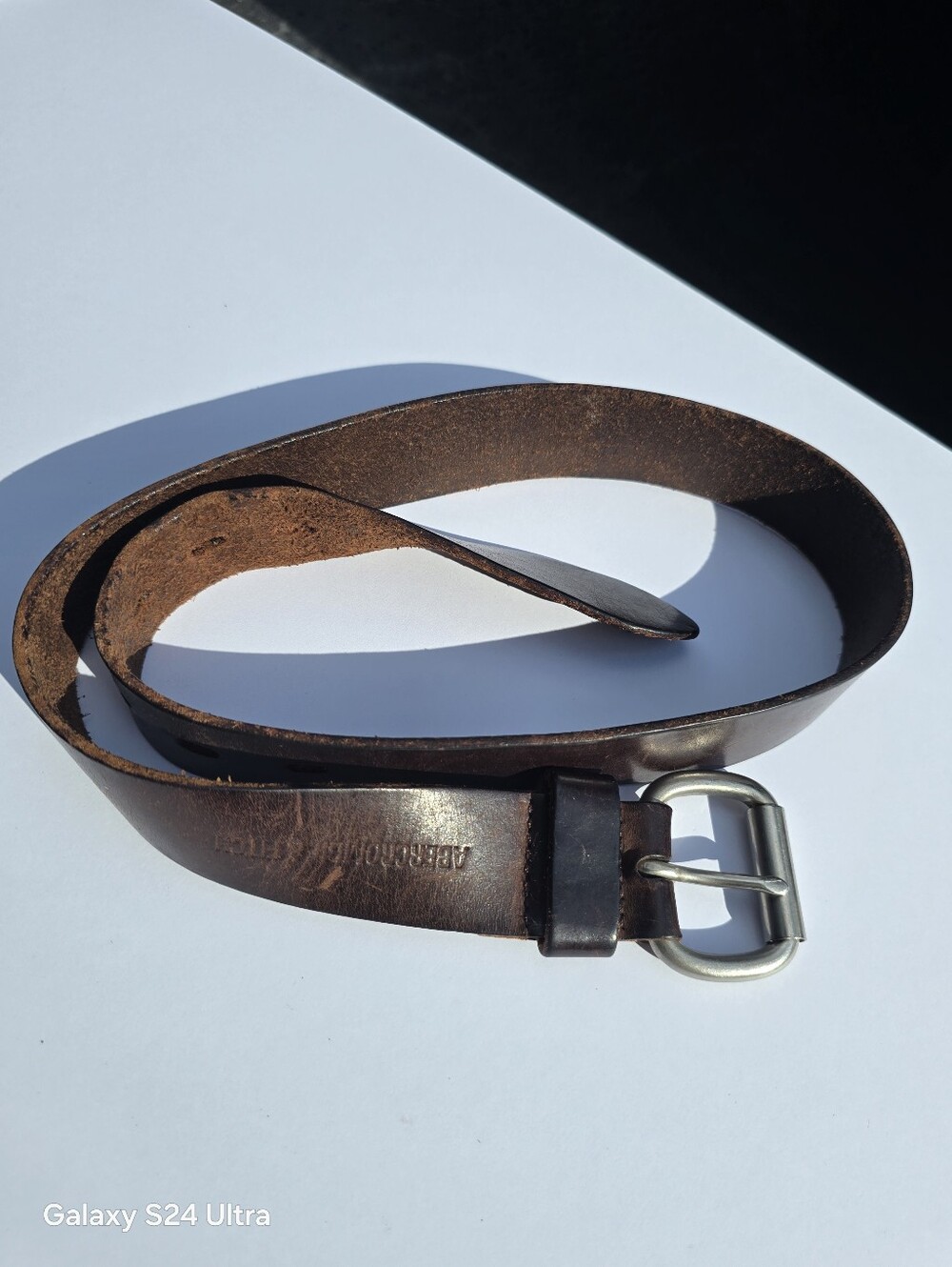 Abercrombie & Fitch 1999 Vintage Brown Leather 38” Belt 28070